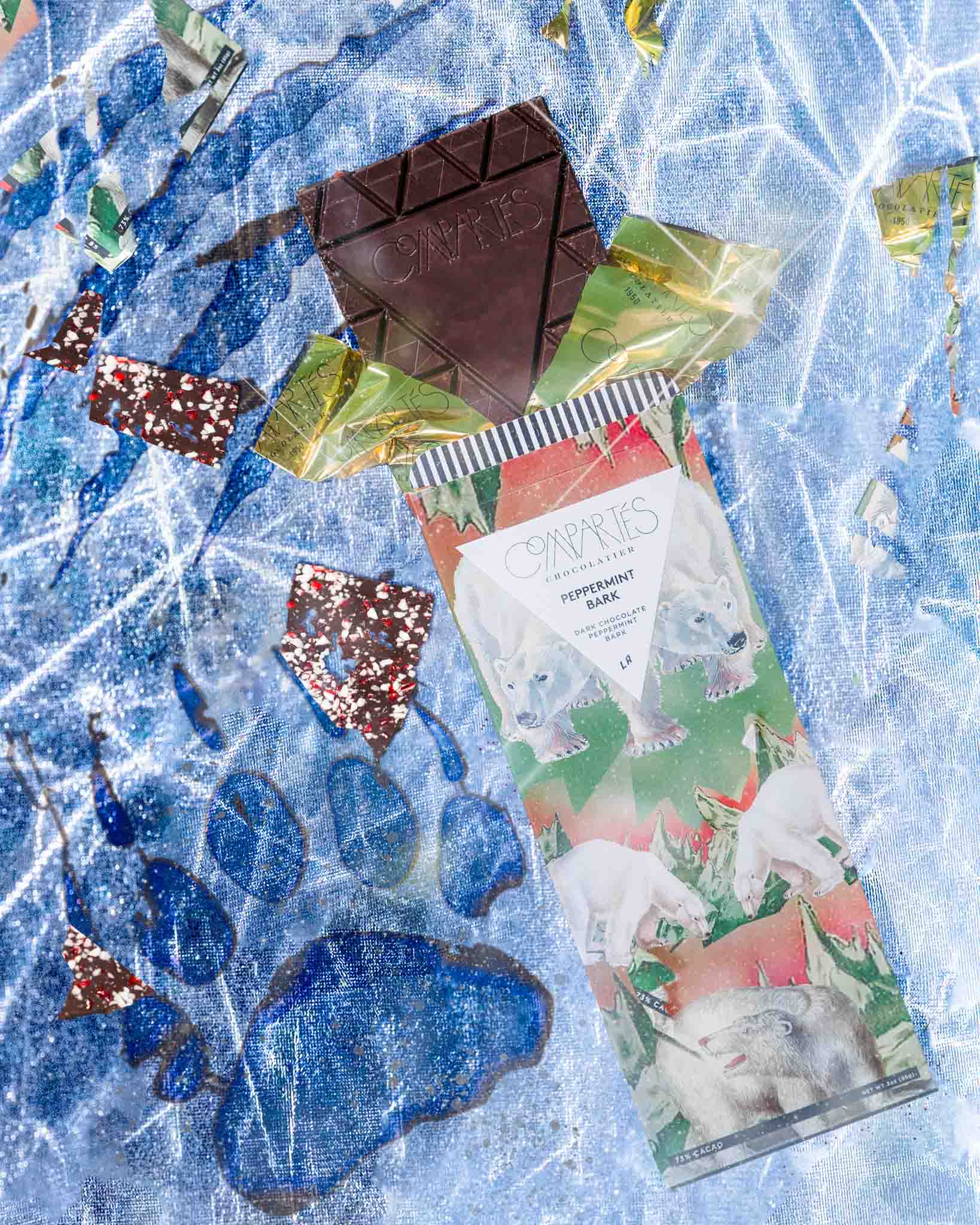 Peppermint Bark Dark Chocolate Bar